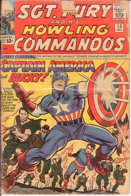 SERGEANT FURY 13 FAIR CAPT AMERICA/KIRBY COMICS BOOK  